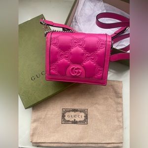 Gucci 2023 Nylon Matelasse Mini Messenger Bag